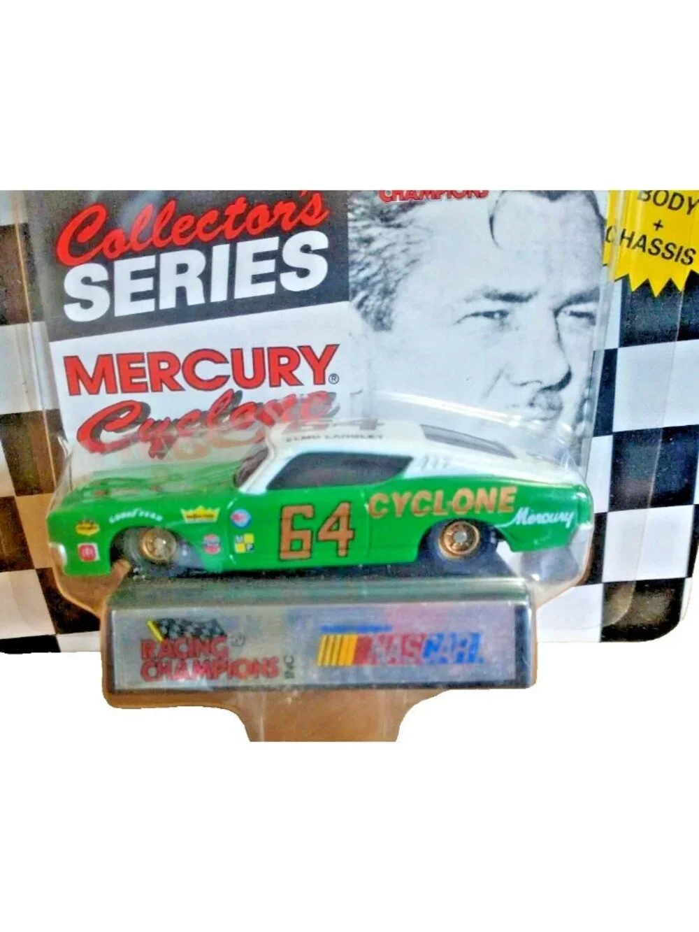Vintage Die Cast Racing Champions Elmo Langley #64 Mercury Cyclone 1969 Stock Ca